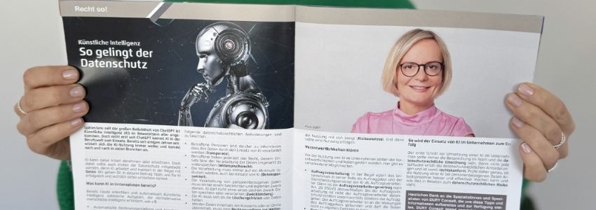Sandra Dury zeigt den Beitrag Künstliche Intelligenz - So gelingt der Datenschutz! im WIN Journal